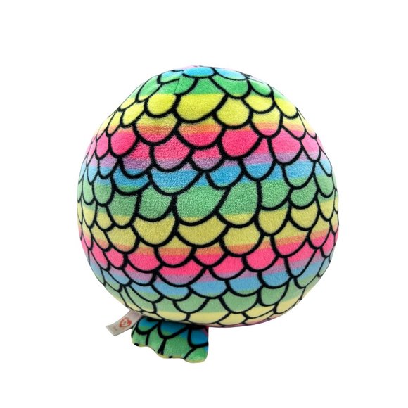 Ty Squish-A-Boos Owen the Rainbow Tie Dye Owl Plush Stuffed Animal - Picture 3 of 6